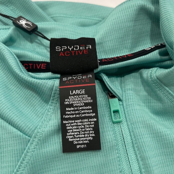 Spyder Active Women's Half Zip LS Technical Shirt - NWT - Large - Pool Blue - Picture 5 of 9